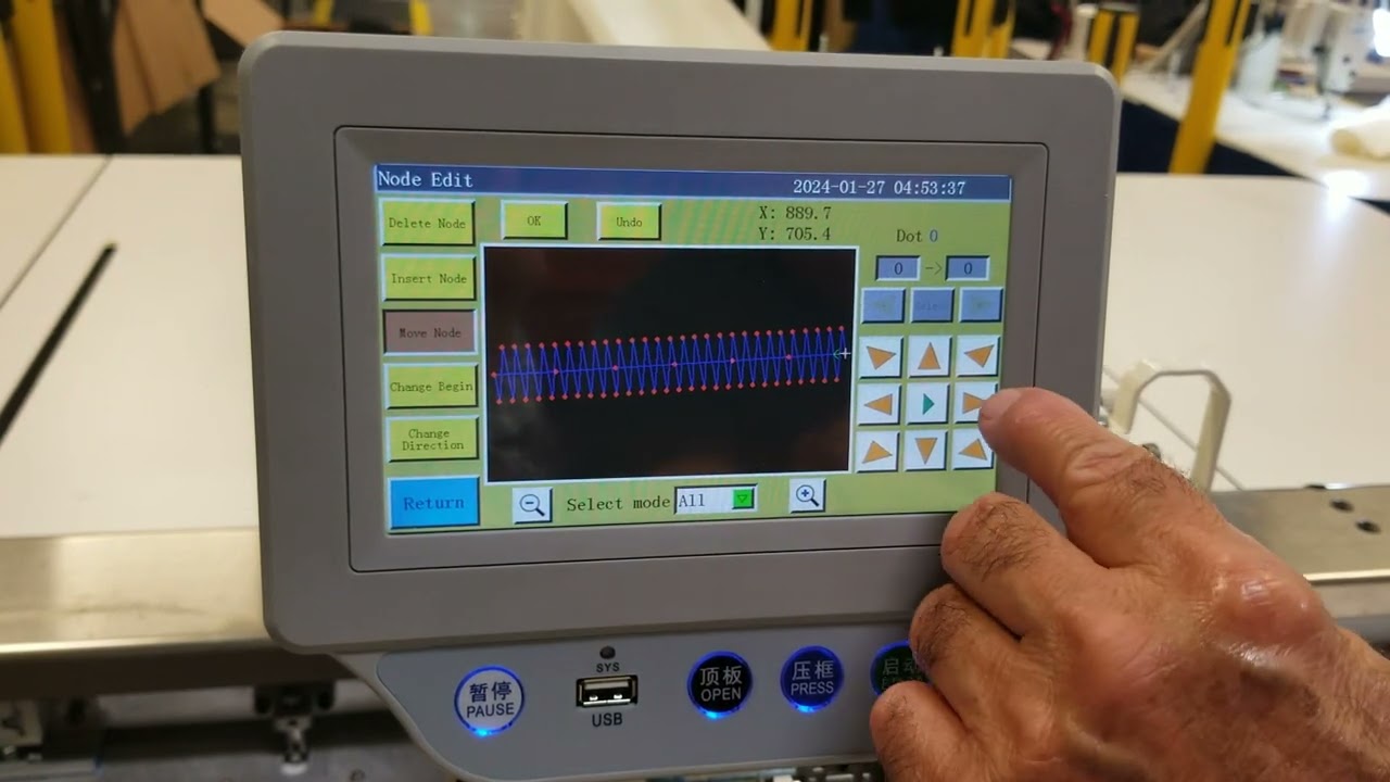 PS 800 How to move an individual pattern on the machine