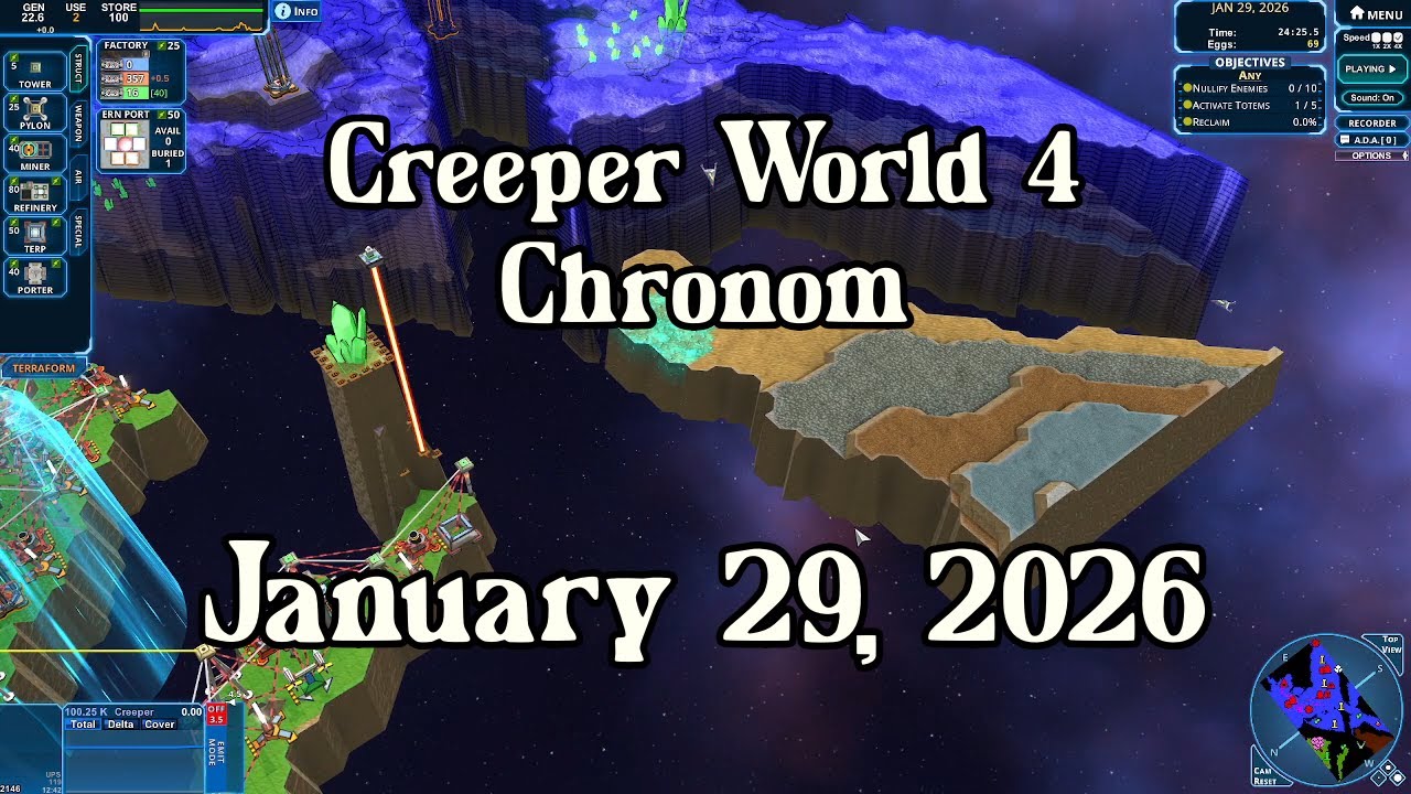 Creeper World 4 Daily Map –  January 29, 2026 | No Commentary