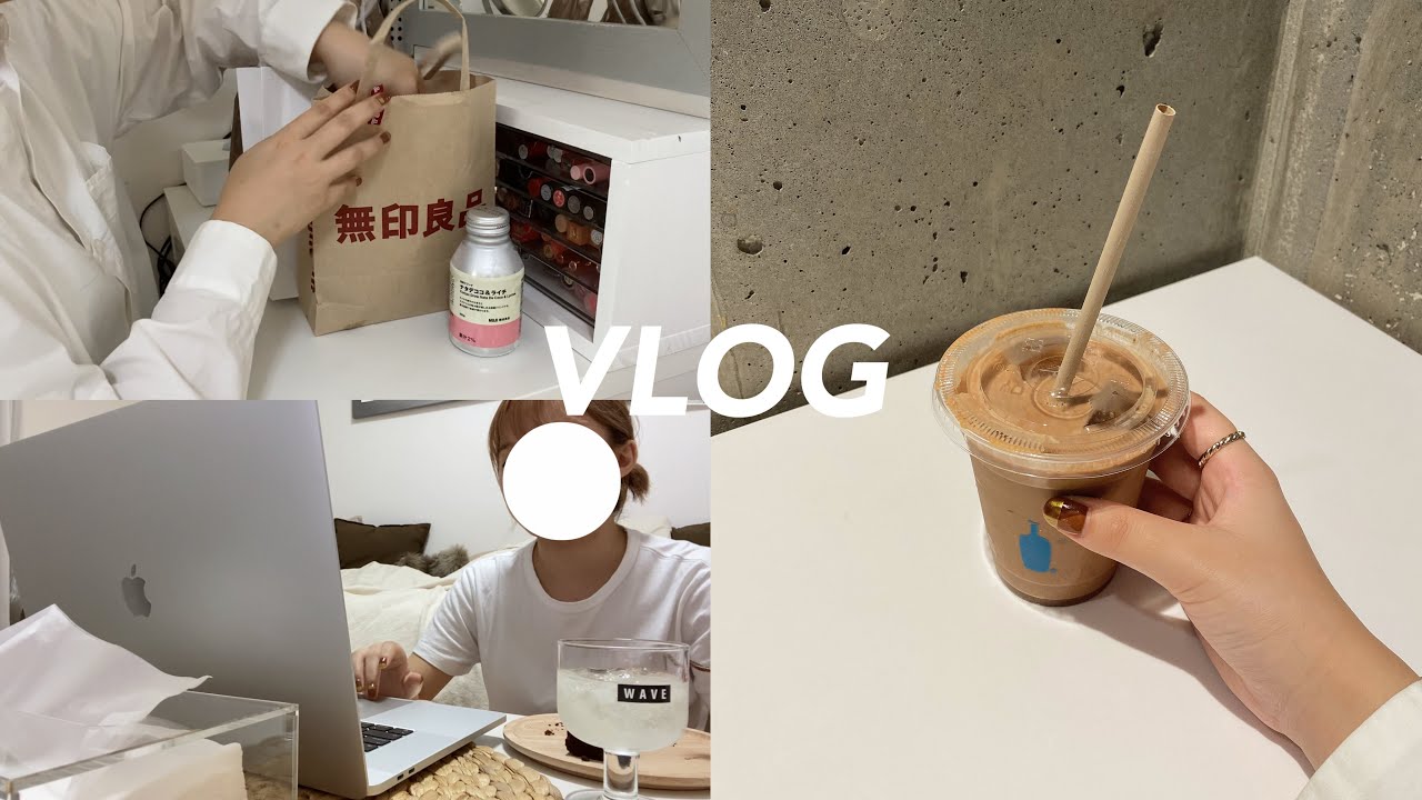 [VLOG]学校が午前で終わった日の過ごし方_ひとりカフェ,無印良品,ラッピング作業,おうちでゆったりしながらYouTube/ 大好きな中目黒でカフェ巡り2軒ハシゴ