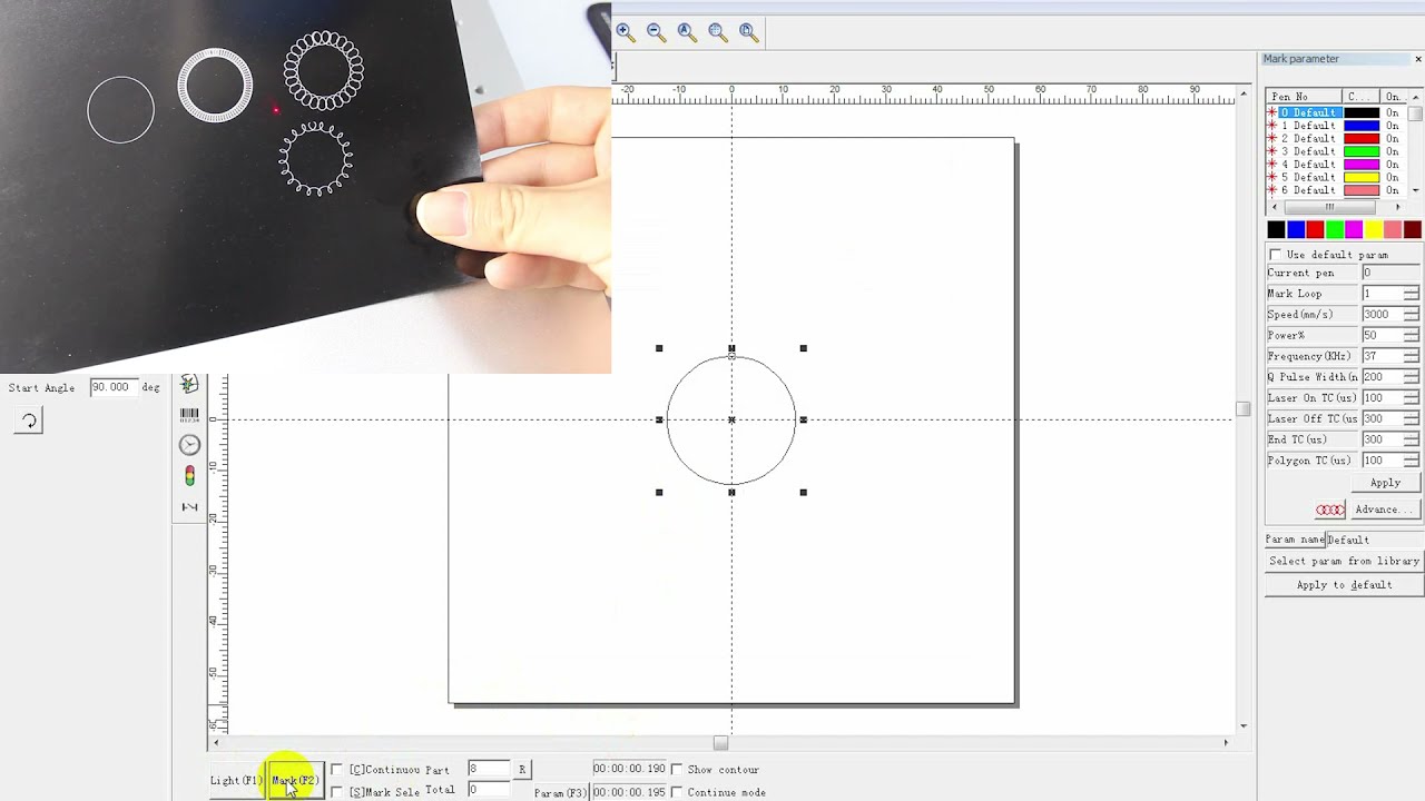 EZcad Toturial :The Wobble Option,Fiber Laser Marking Machine Pen Setting