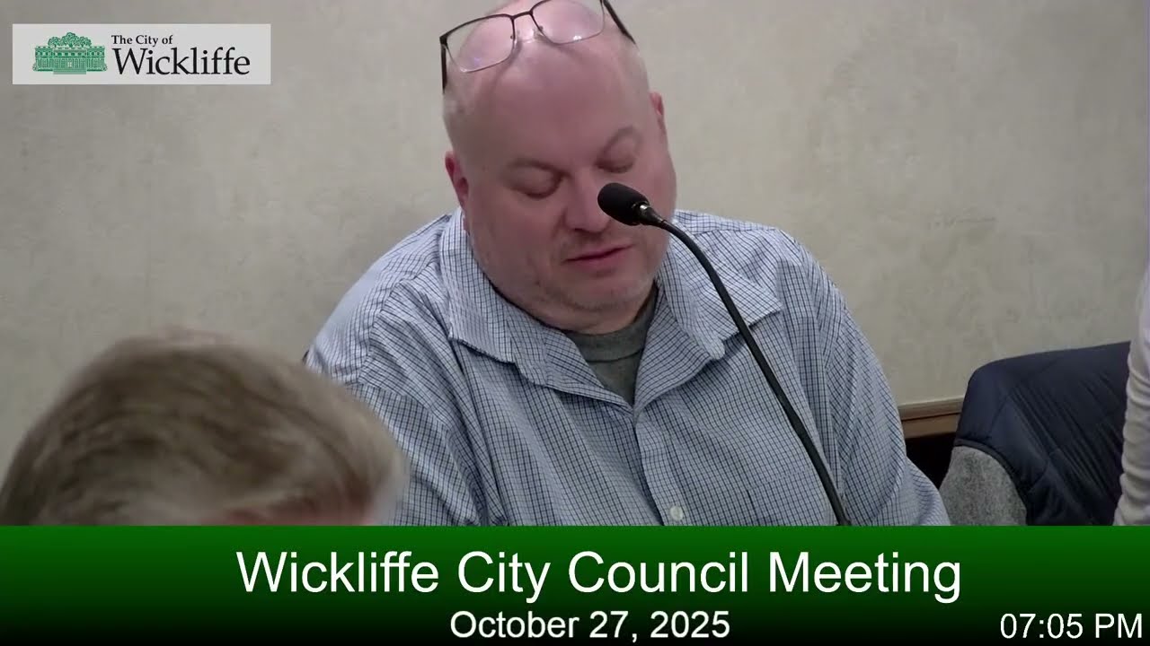 City of Wickliffe Council Meeting October 27, 2025