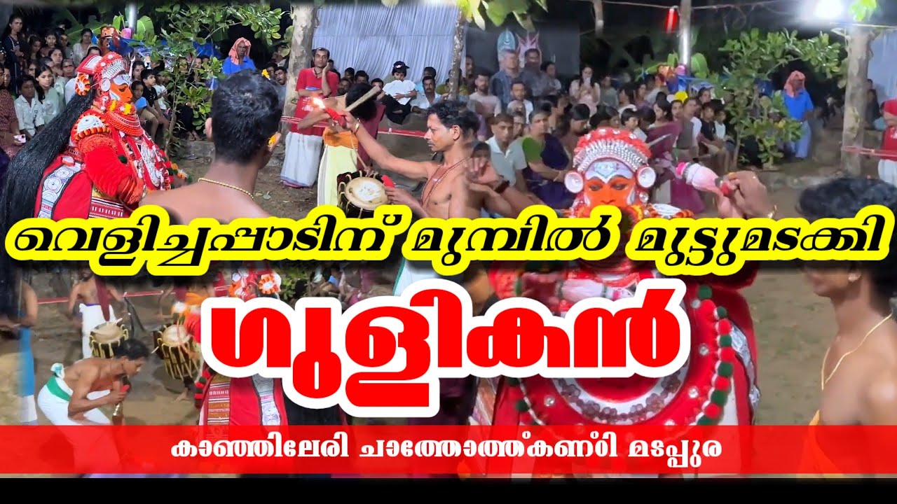 വെളിച്ചപ്പാടിന് മുൻപിൽ മുട്ടു മടക്കി ഗുളികൻ | #theyyam #kannur #gulikan  