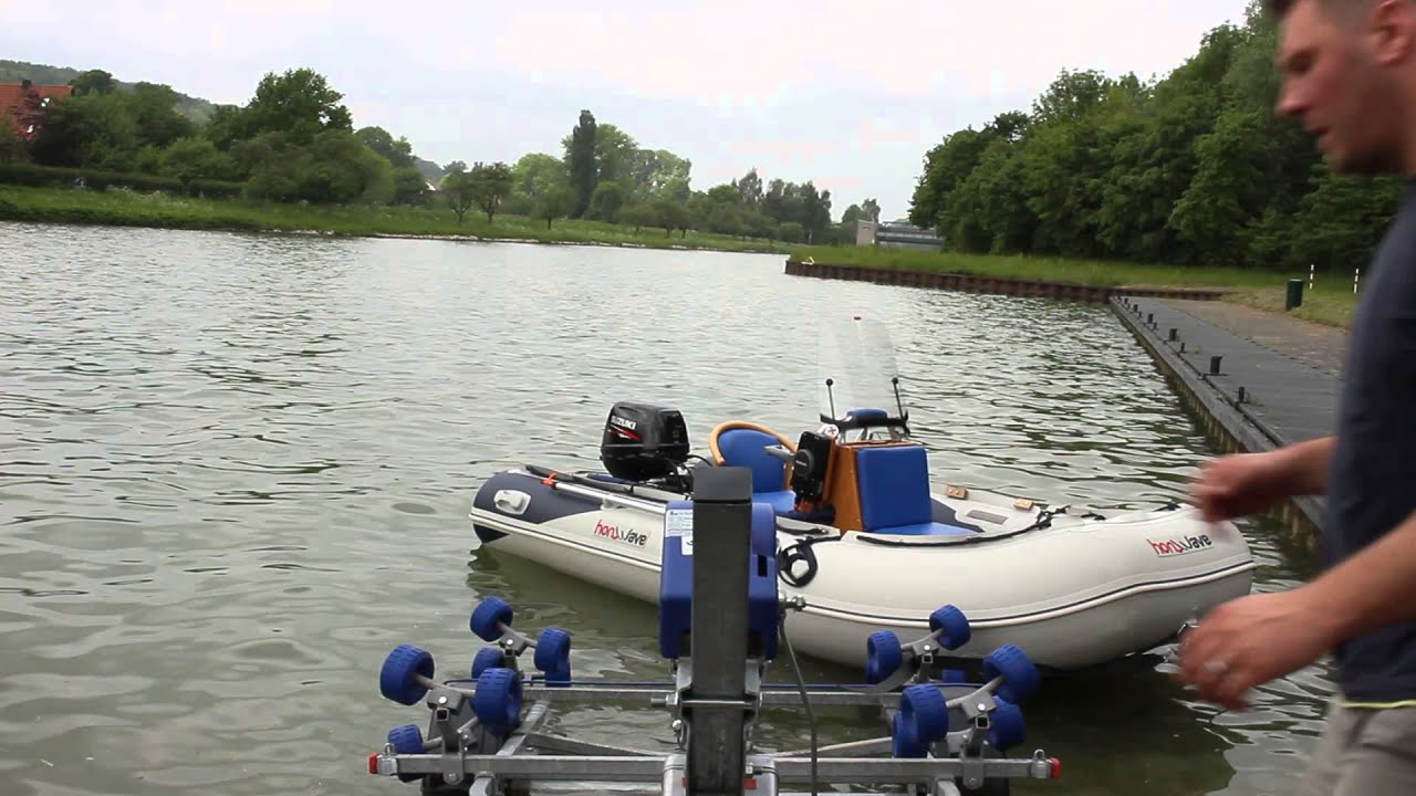 Mit meinem Schlauchboot am Mittellandkanal (Slippen)