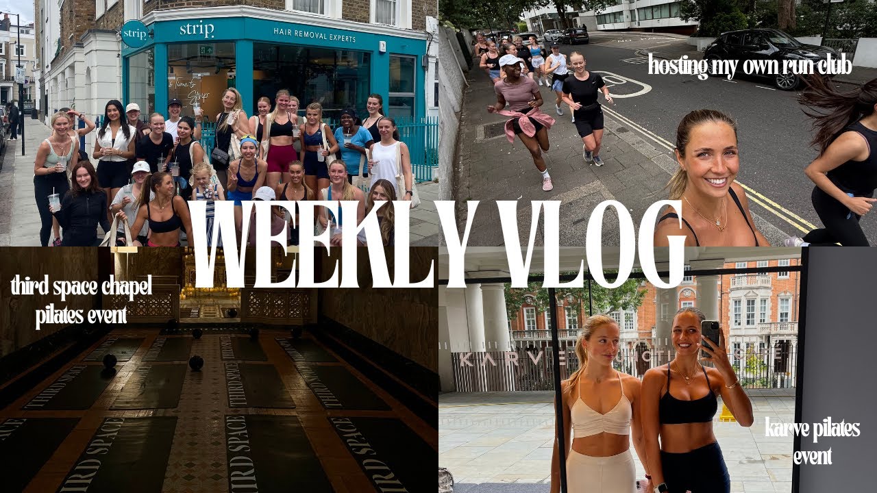 WEEKLY VLOG - hosting my first run club / pilates events / singles run club / lots of yapping