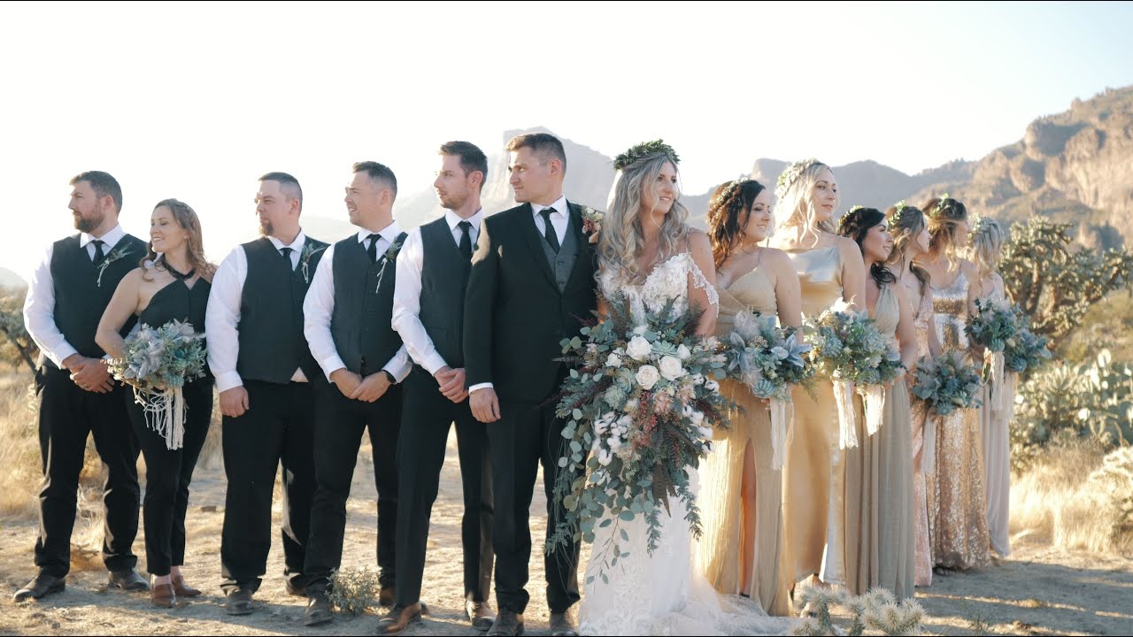 Gorgeous Desert Boho Wedding // Jenna + Chris Highlight Film // Superstition Mountains, AZ