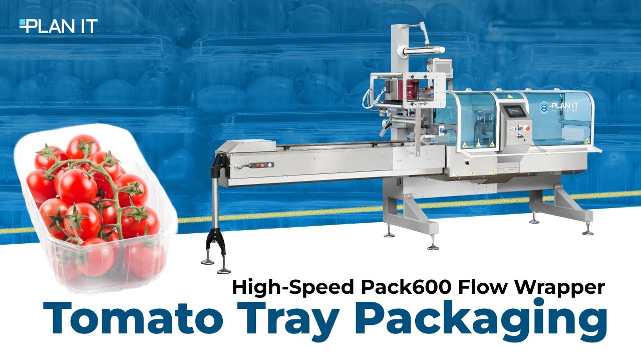 High-Speed Tomato Tray Packaging | Pack 600 Flow Wrapper
