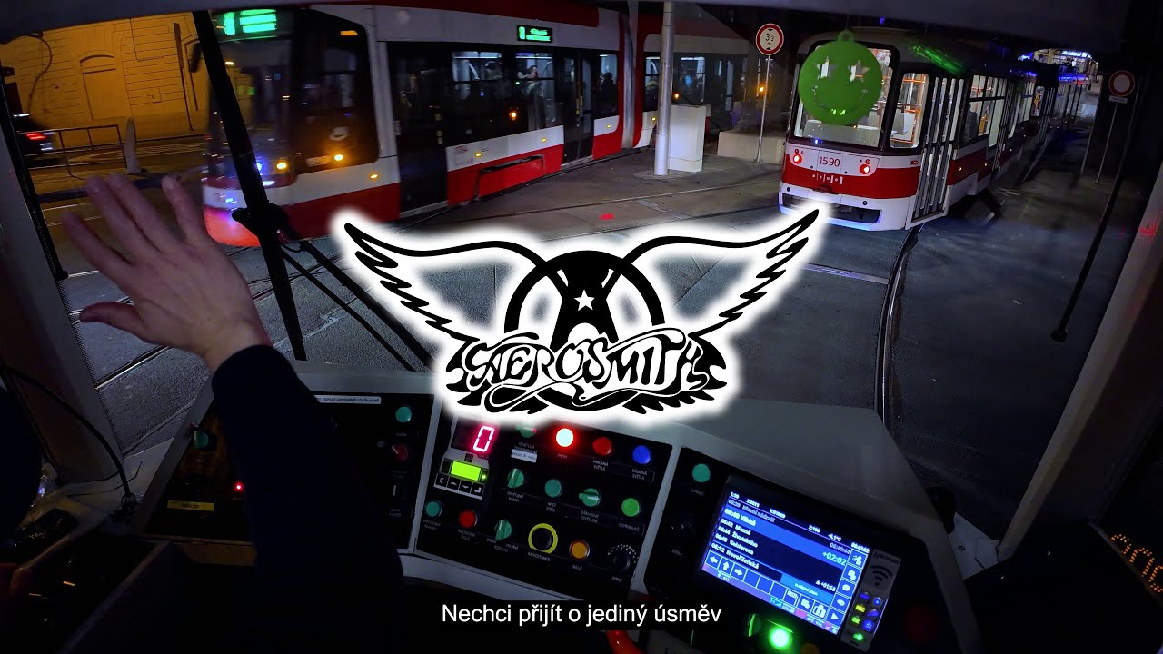 Aerosmith - I Don't Want To Miss A Thing - výjezd do Líšně [Tram Cab View] [CZ překlad]