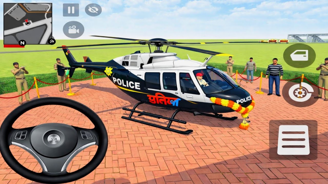 Car Bike Game: Franklin ordered an Indian Police Helicopter and drives a new Indian Police Gadi Game