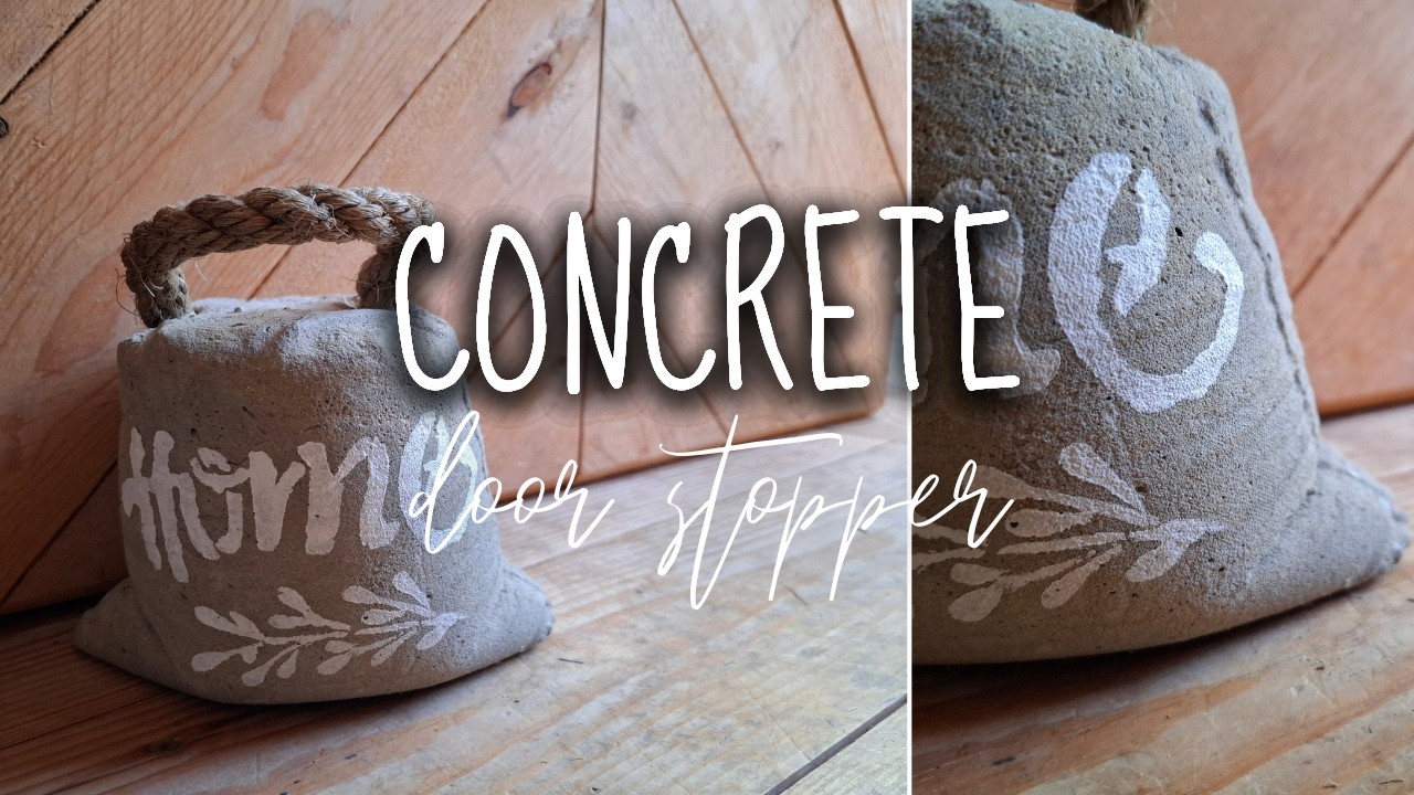 making doorstop using cement and fabric bag | easy + budget DIY 🤎