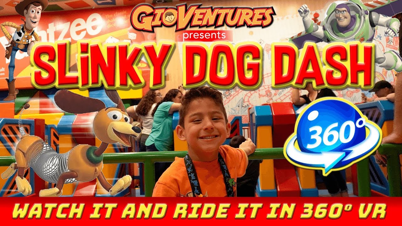 Slinky Dog Dash in 360 VR in 4K! Ride It Now! 360 Tour of Toy Story Land!