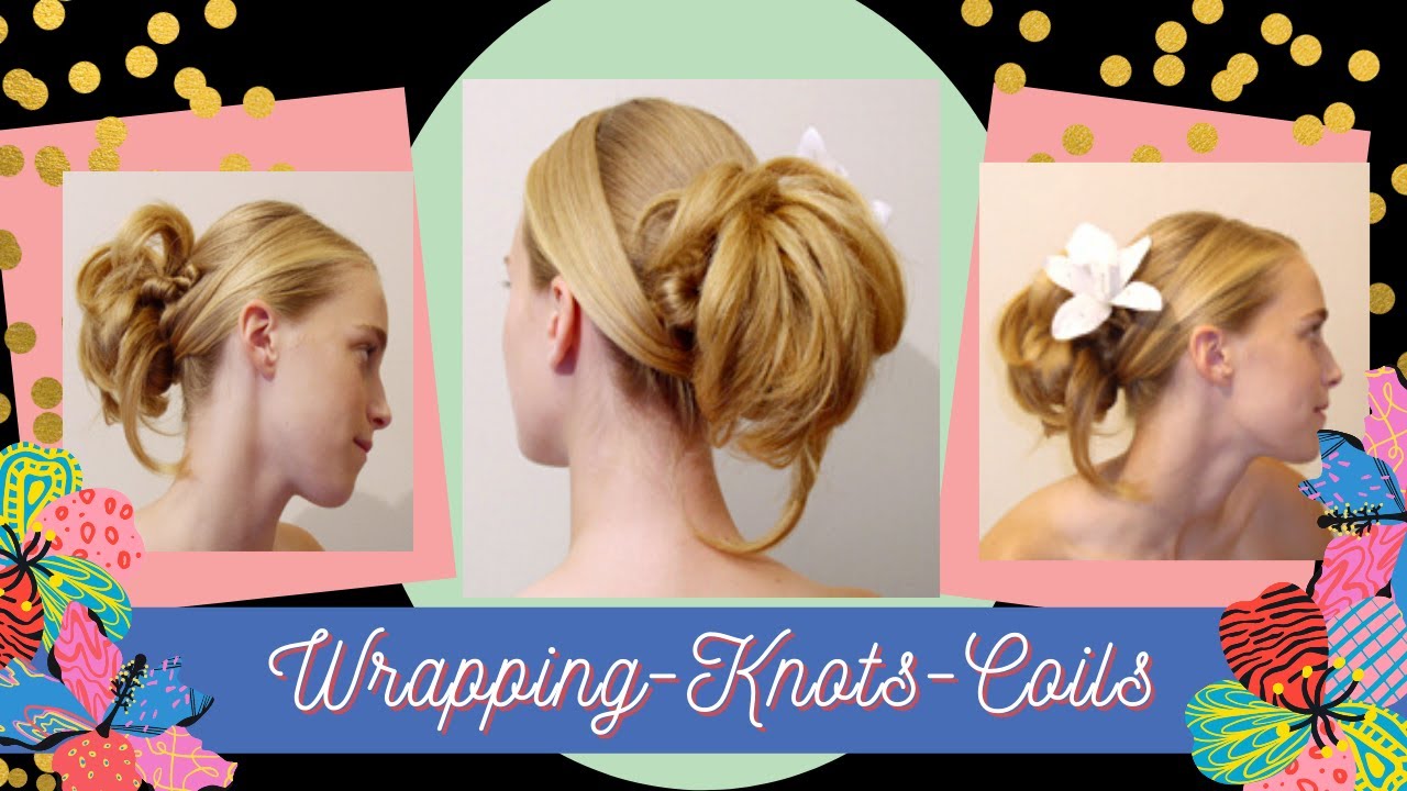 Hair coils // Hair knots // Fringy updo