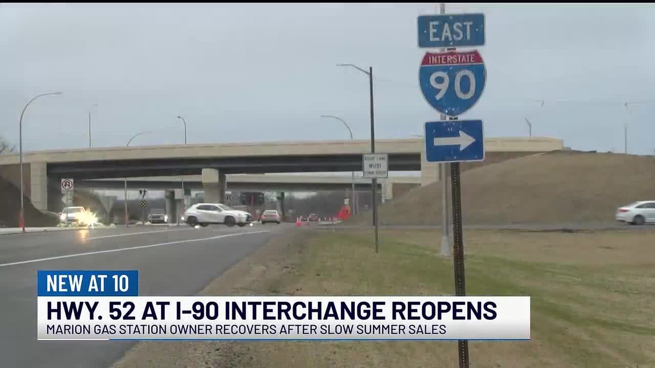 Traffic returns to Highway 52 after monthslong closure at I-90 interchange