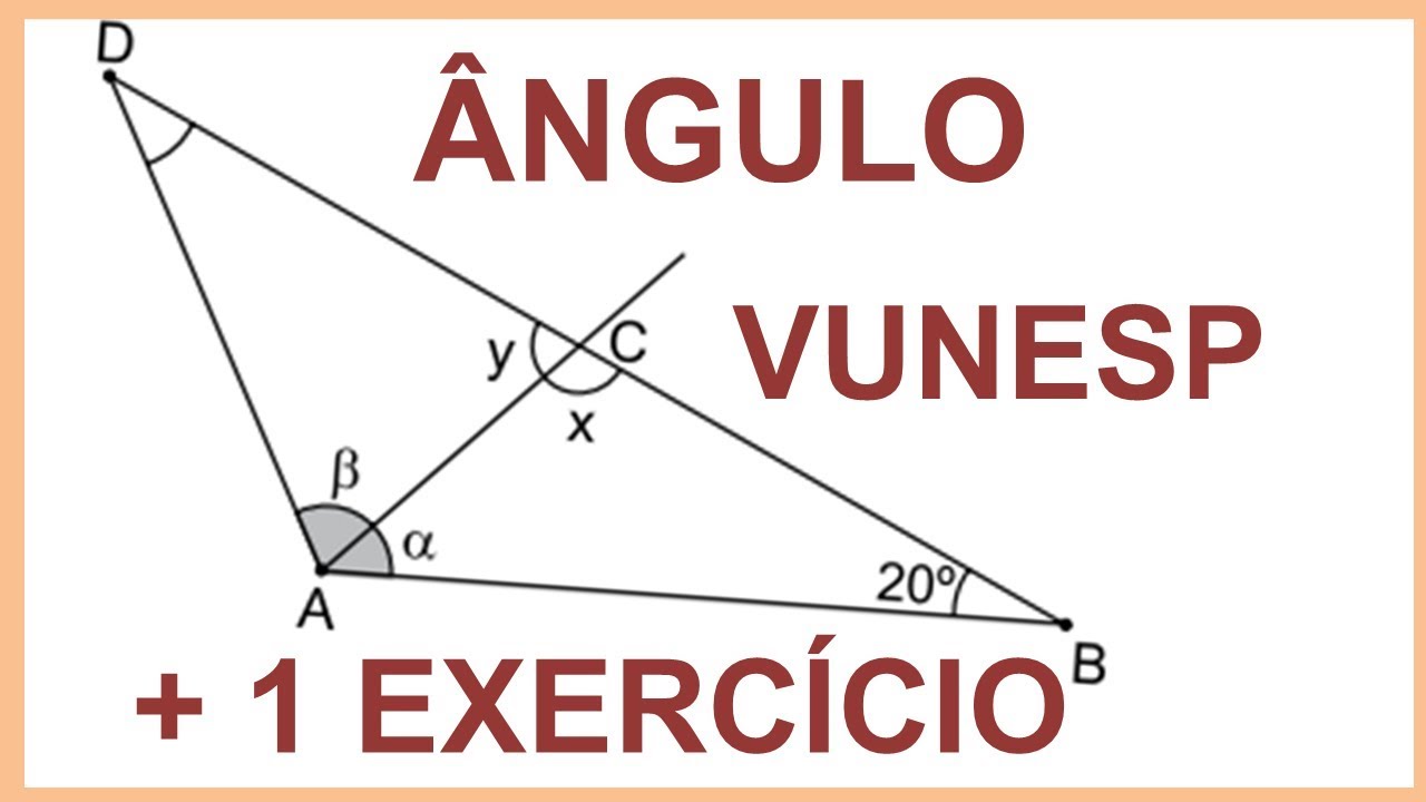 ÂNGULO - VUNESP -  QUESTÃO RESOLVIDA + EXERCÍCIO - BANDO DE ESTUDIOSOS MATEMÁTICA CONCURSO PÚBLICO