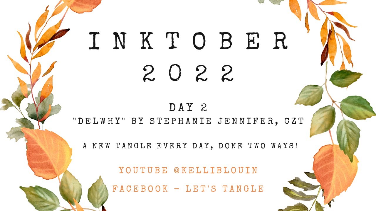 Inktober Tangles, день 2 &mdash; &laquo;Delwhy&raquo; Стефани Дженнифер, CZT