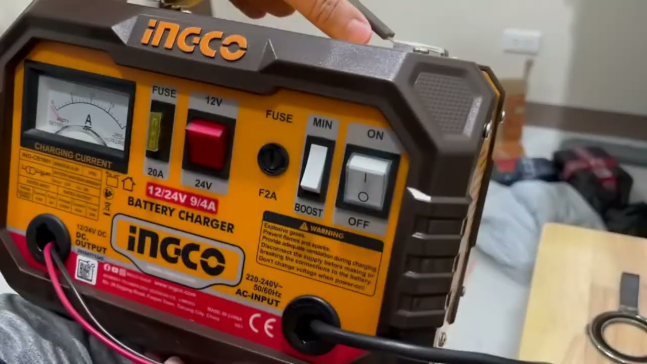 Ingco ING-CB1601 - Battery Charger 12V-24V Charger -【Unboxing】#TechContent