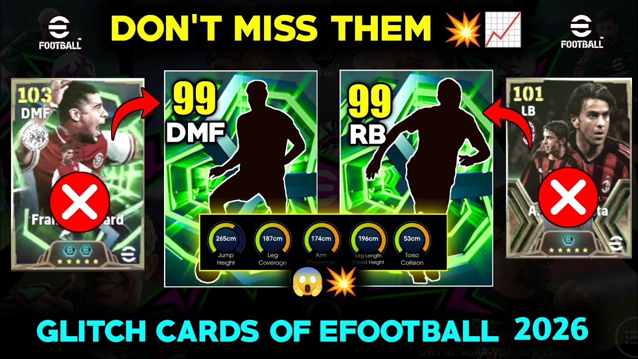 All in one Glitch Cards😱💥 | Best dmf & Rb free card in Efootball 2026 | darmian & onana review