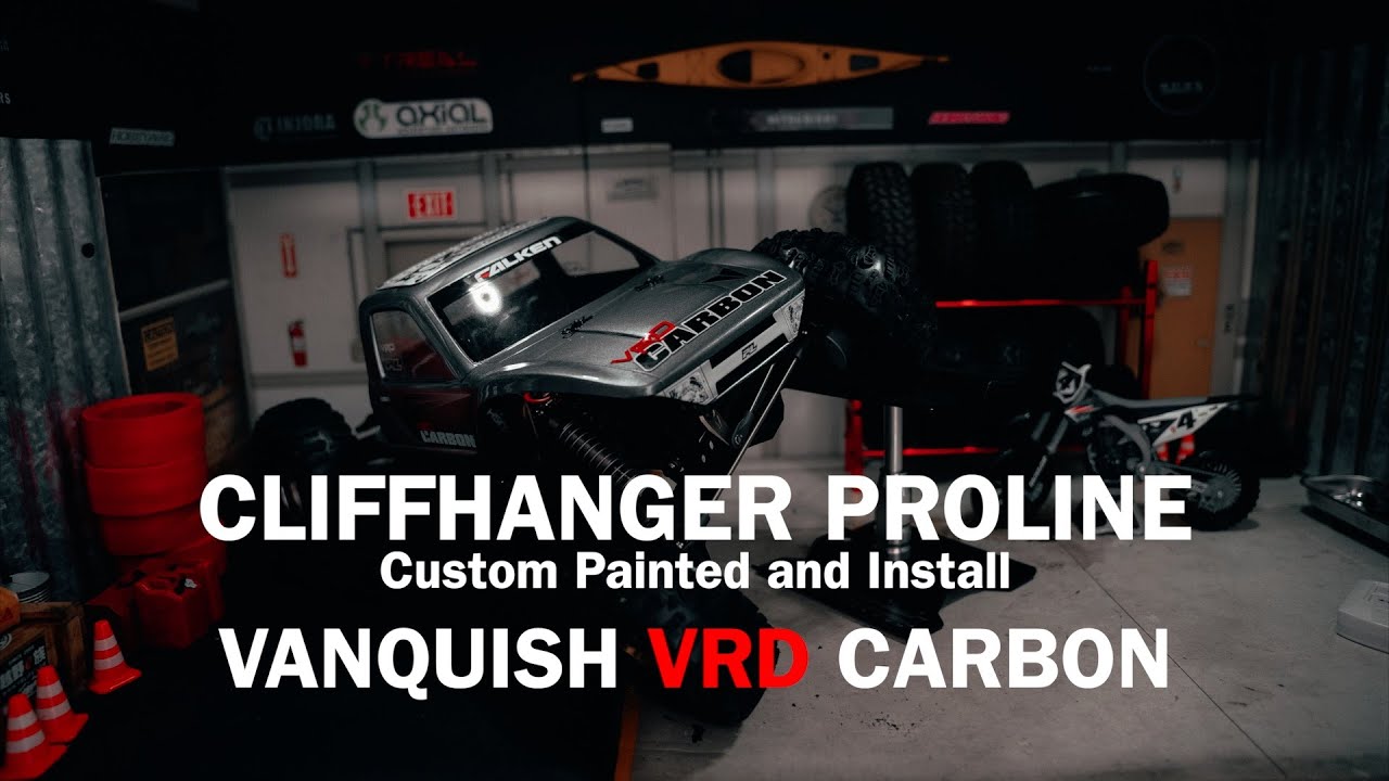 CRAWLER BODY CLIFFHANGER PROLINE PAINTED AND INSTALL ON VANQUISH VRD CARBON SCALE 1/10