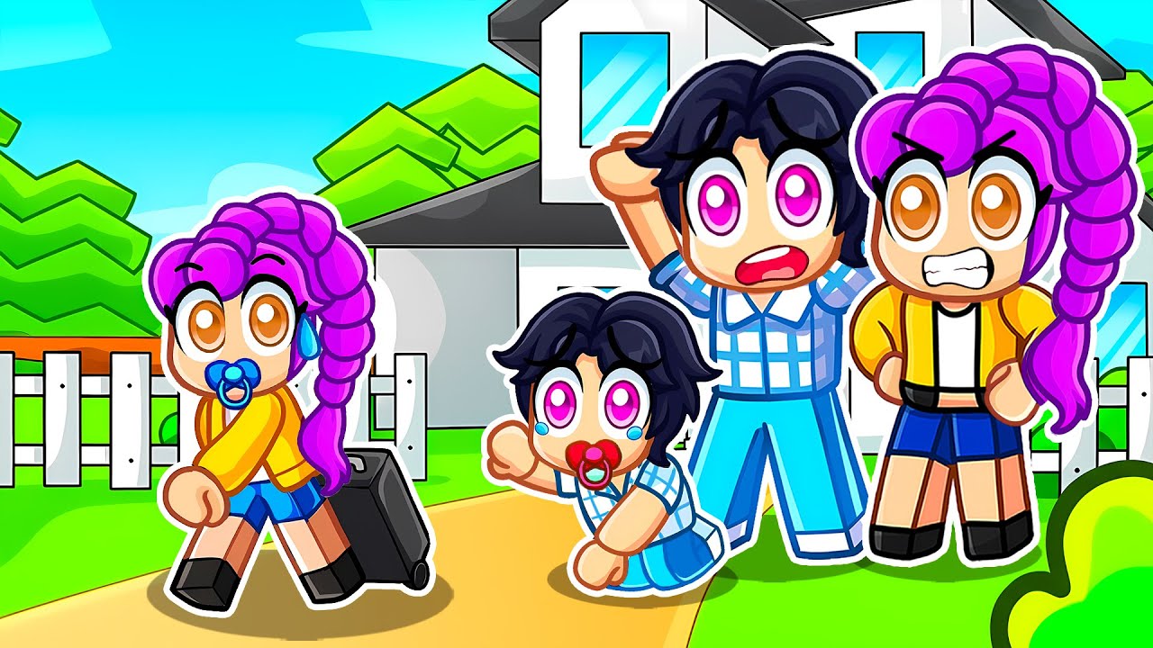 Baby Rumi ran away from home in Roblox! KPOP Demon Hunters