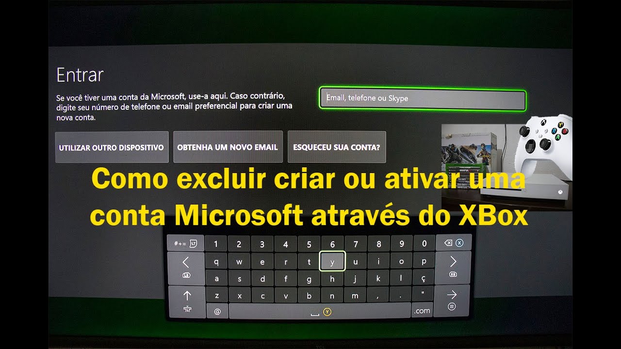 Como excluir criar ou ativar uma conta Microsoft através do XBox