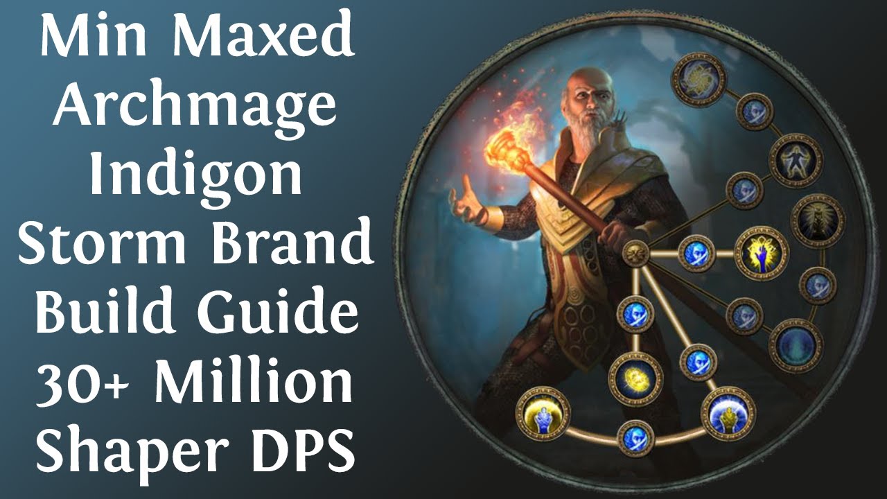 [Path of Exile 3.10] Min Maxed Archmage Indigon Storm Brand Build Guide - 30+ Million Shaper DPS
