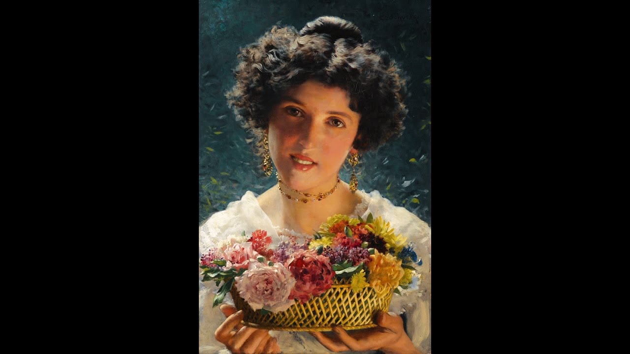 WLADYSLAW CZACHÓRSKI (1850-1911) Polish painter ✽ Schubert - Serenade