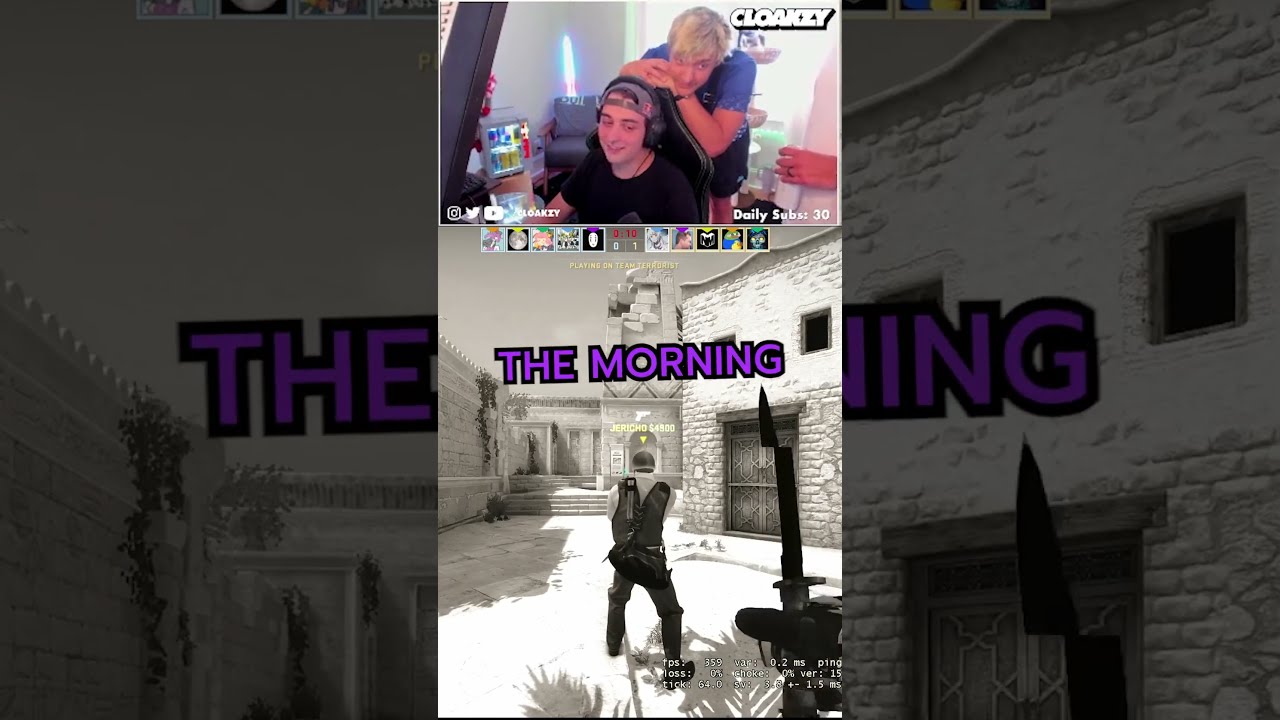 Cloakzy plays CS2 instead of hanging with Timthetatman