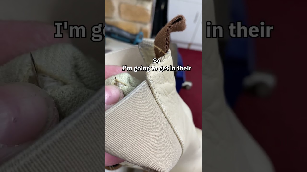 Boot back seam stitch tutorial