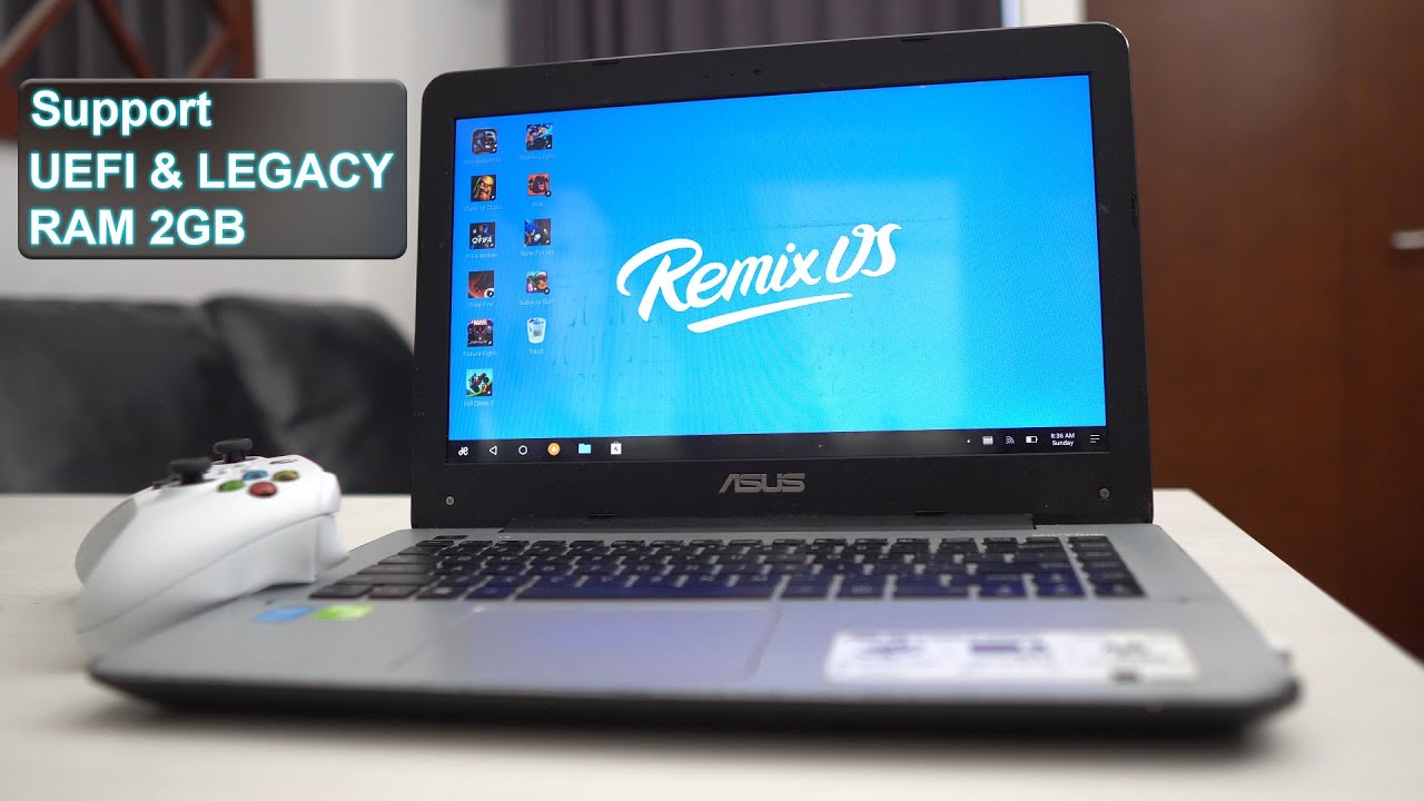 LEGEND NIH! Main Game Android di Laptop Kentang Dengan Remix OS Support UEFI & Legacy