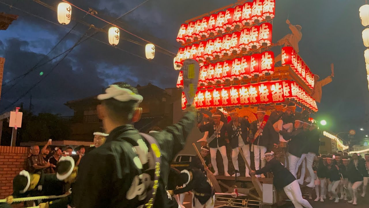 【4K】令和七年九月二一日深井だんじり祭り試験曳き夜曳行