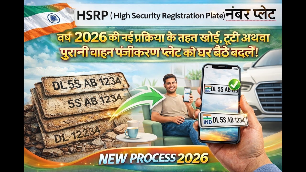 HSRP Number Plate Kaise Apply Kare 2026? | Delhi | Step-by-Step | Hindi