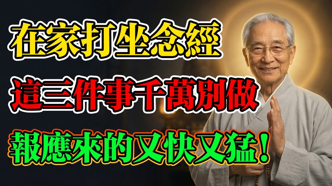 南懷瑾：在家念經越念越倒黴？千萬小心了！做錯這三件事，當心「功德」變成催命符,報應來的又快又猛！#南懷瑾 #修行法門 #念經禁忌 #佛學智慧 #轉運改命 #在家修行 #唸佛感應 #大悲咒 #功德迴向