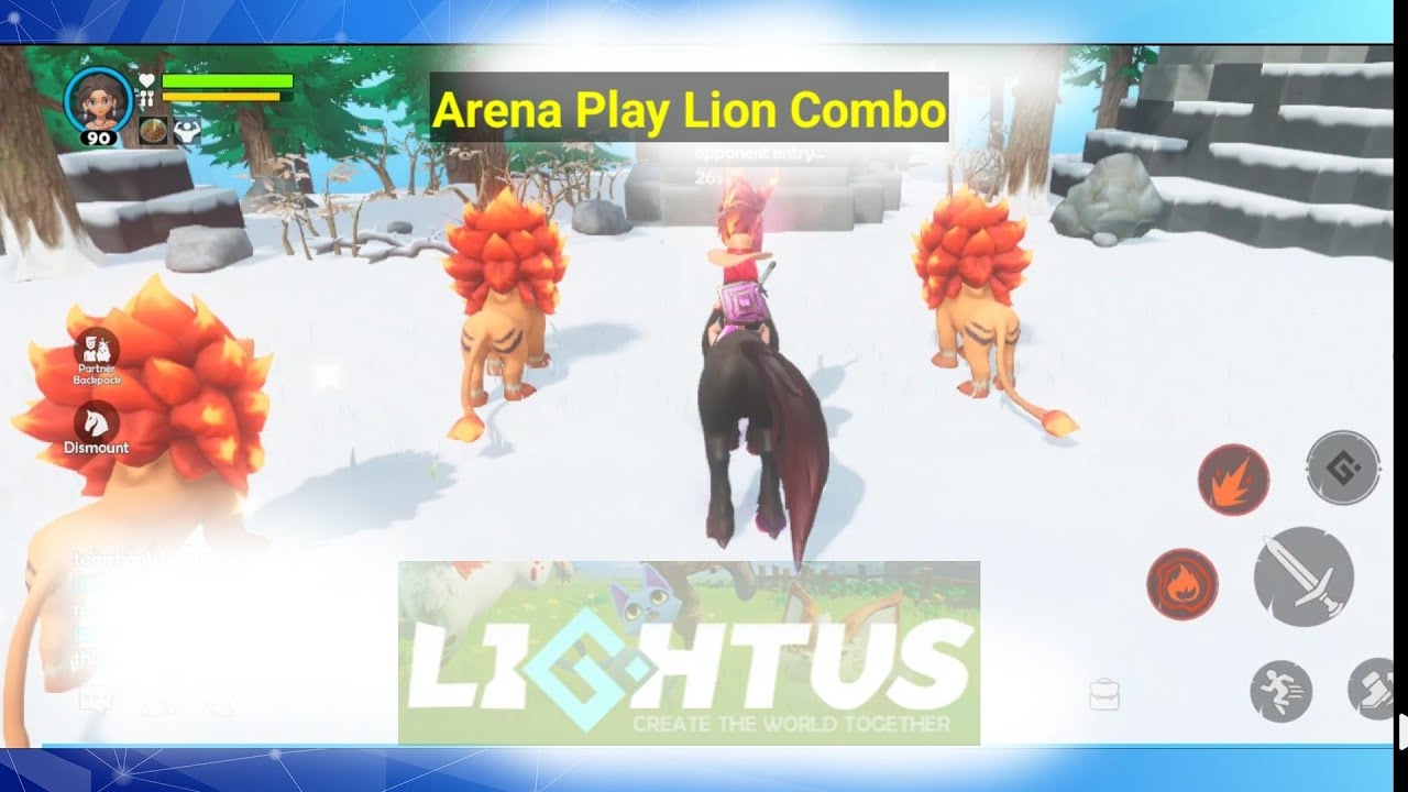 Try Lion Combo Arena Lightus Use Commons Equipment and not Training