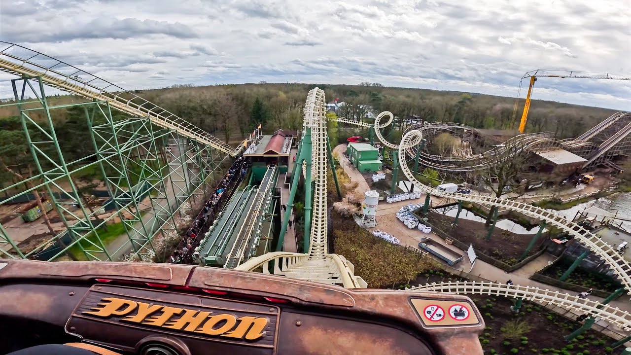 Python 4K 60fps front-seat on-ride POV Efteling (2024)