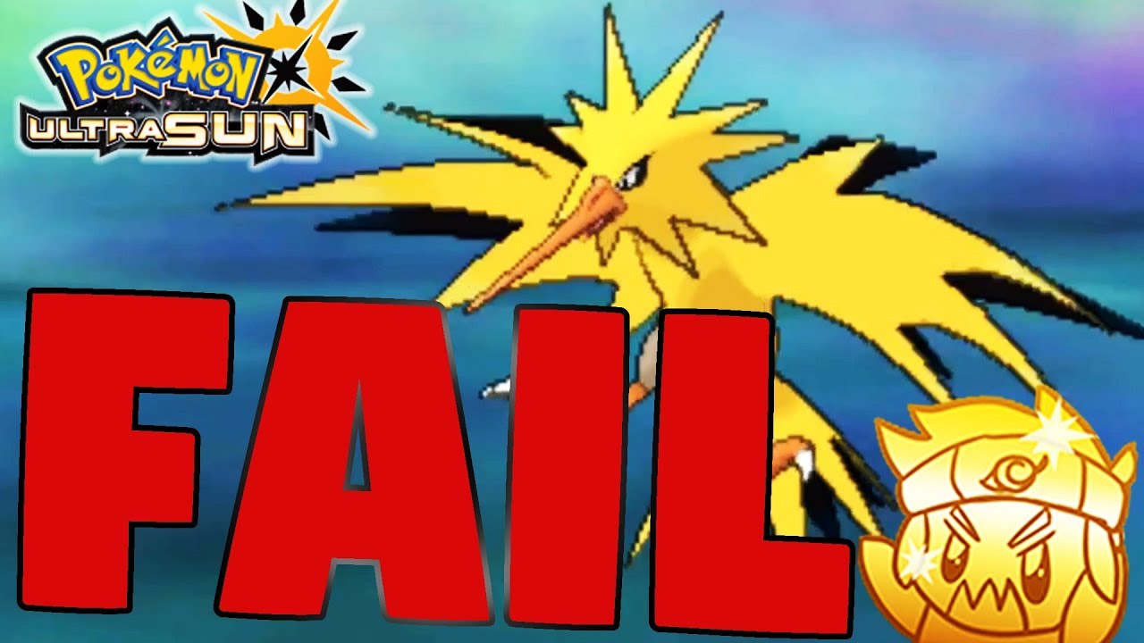 Shiny Zapdos FAIL.... Pokemon Ultra Sun and Pokemon Ultra Moon