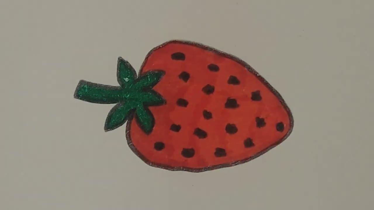 How to draw a strawberry 🍓🍓🍓#viral #art 
