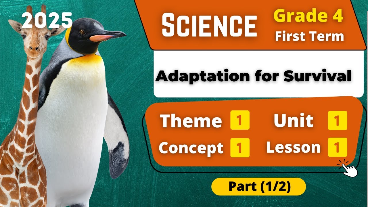 Adaptation for Survival | Grade 4 | Unit 1 - Concept 1 - Lesson 1 - Part (1/2) | Science