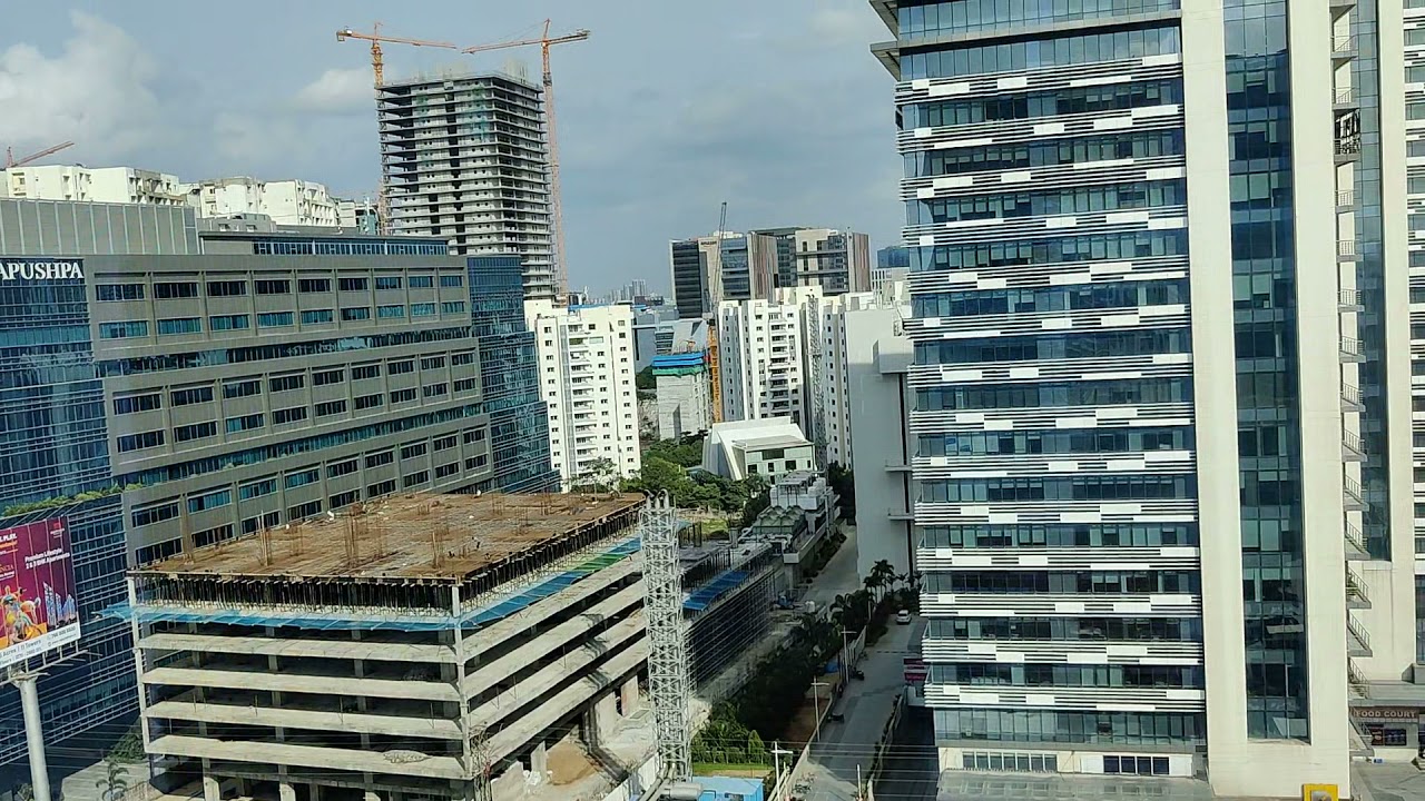 Hyderabad city Gachibowli Rajapushpa  & Kapil towers view
