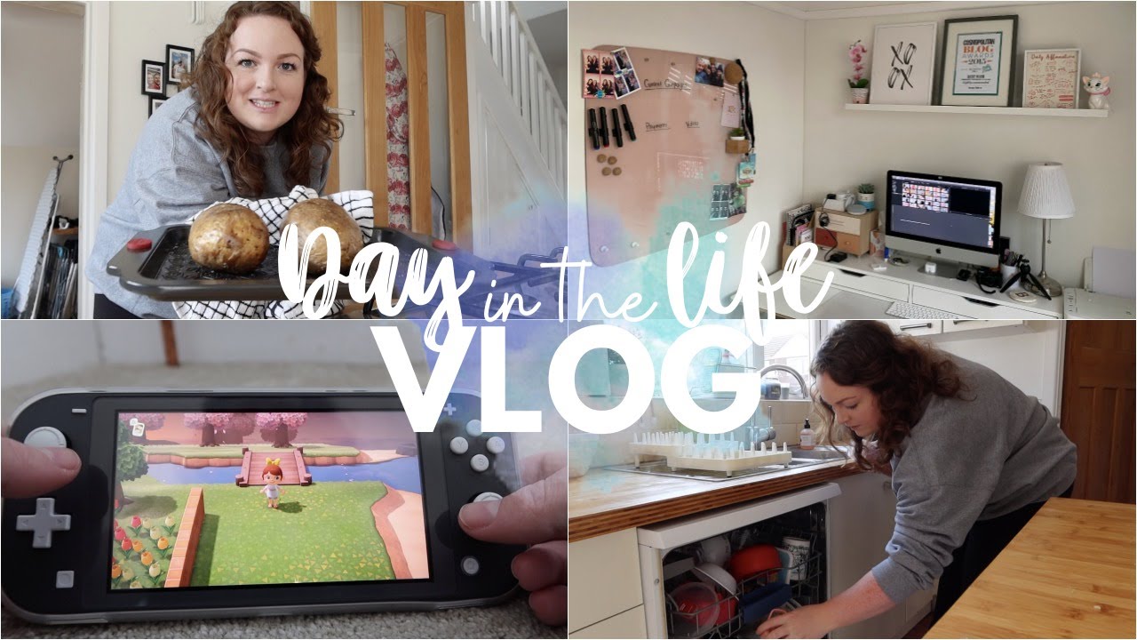 Curly Hair Chat, Office Glass Board & Animal Crossing Island Tour • Day In The Life Vlog