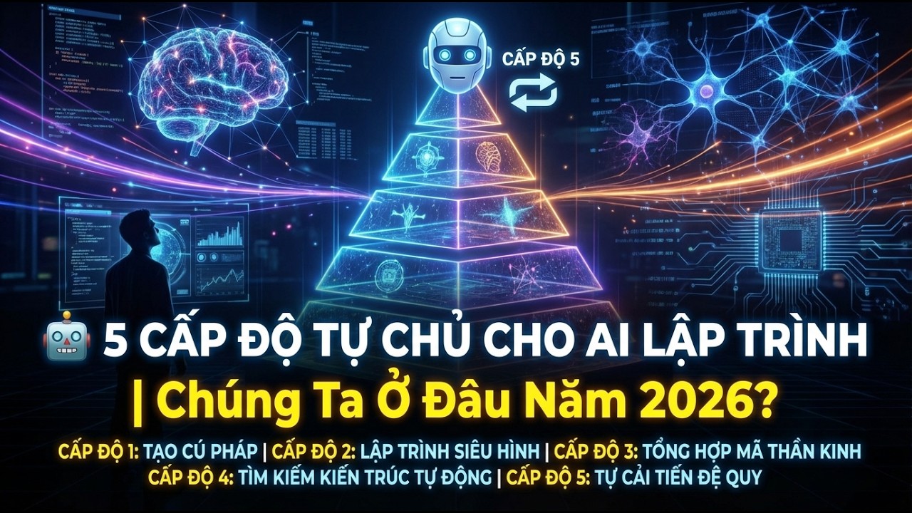 🤖 5 TẦNG TỰ CHỦ CỦA AI VIẾT CODE | Chúng Ta Đang Đứng Ở Đâu Năm 2026?