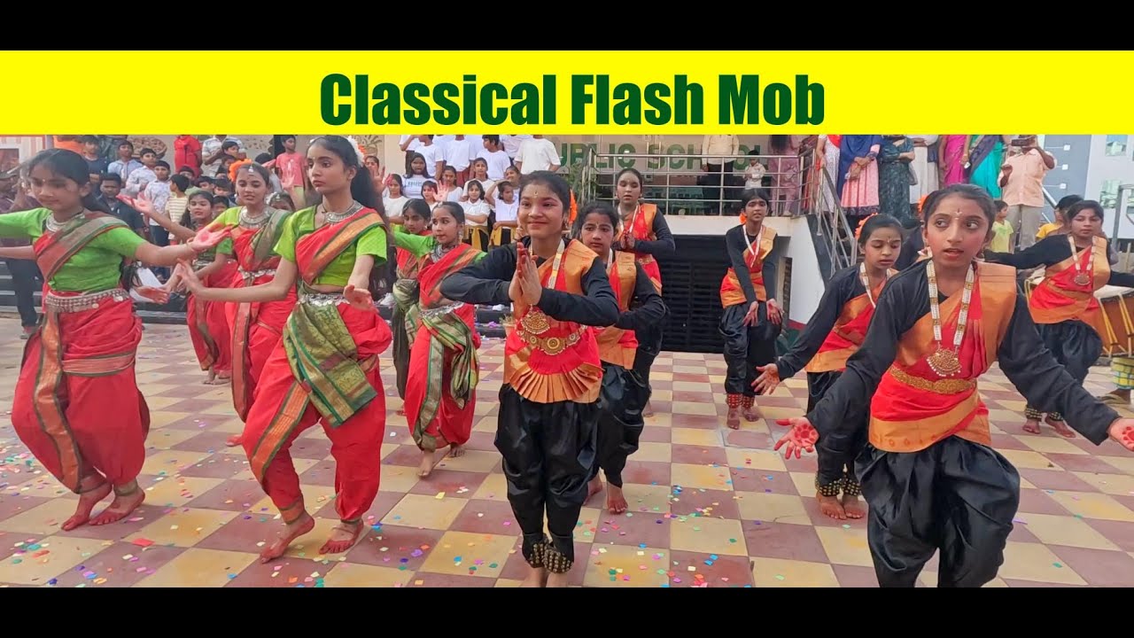Classical Flash mob || Delhi Public School Khammam || #flashmob #classical #chendamelam