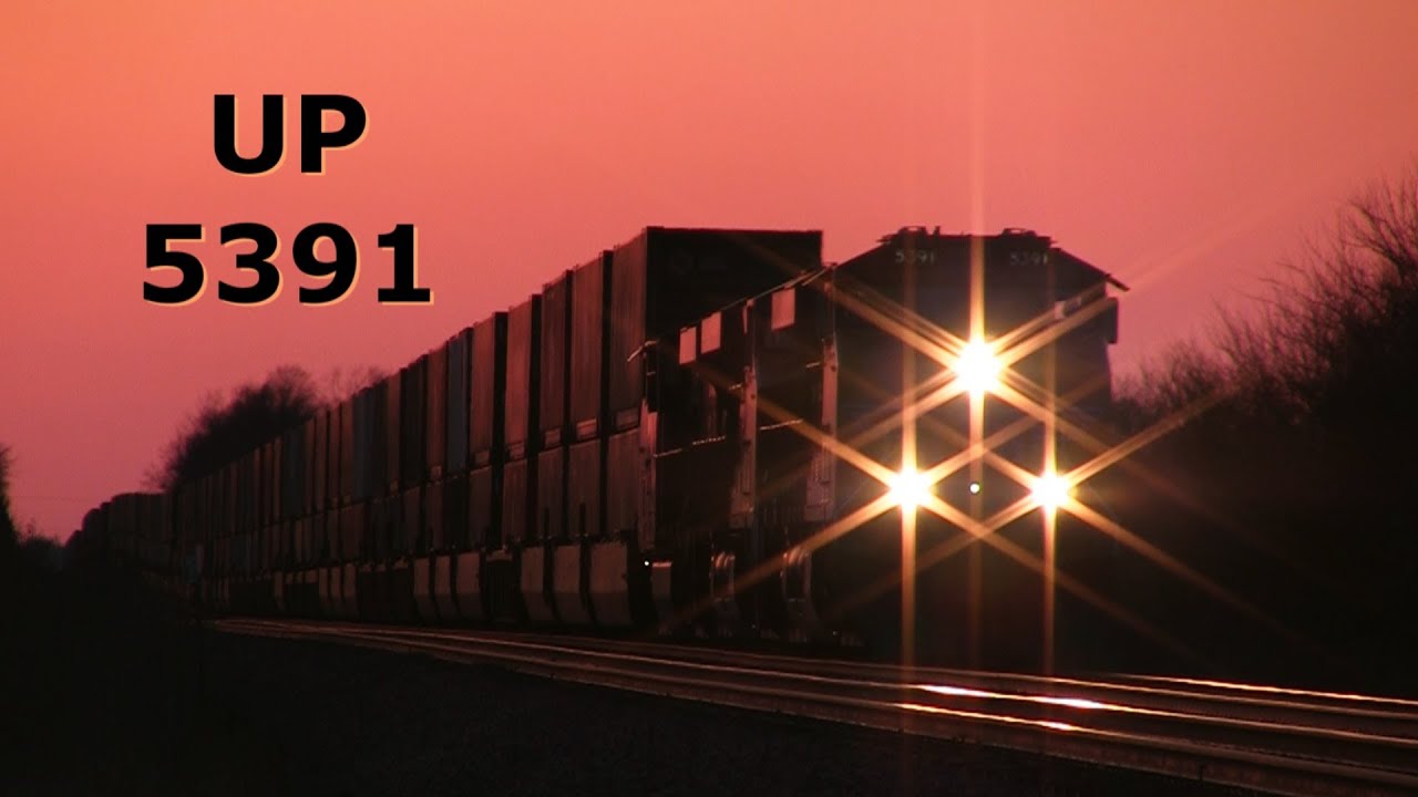 UP 5391 East, After Sunset on 3-23-2014