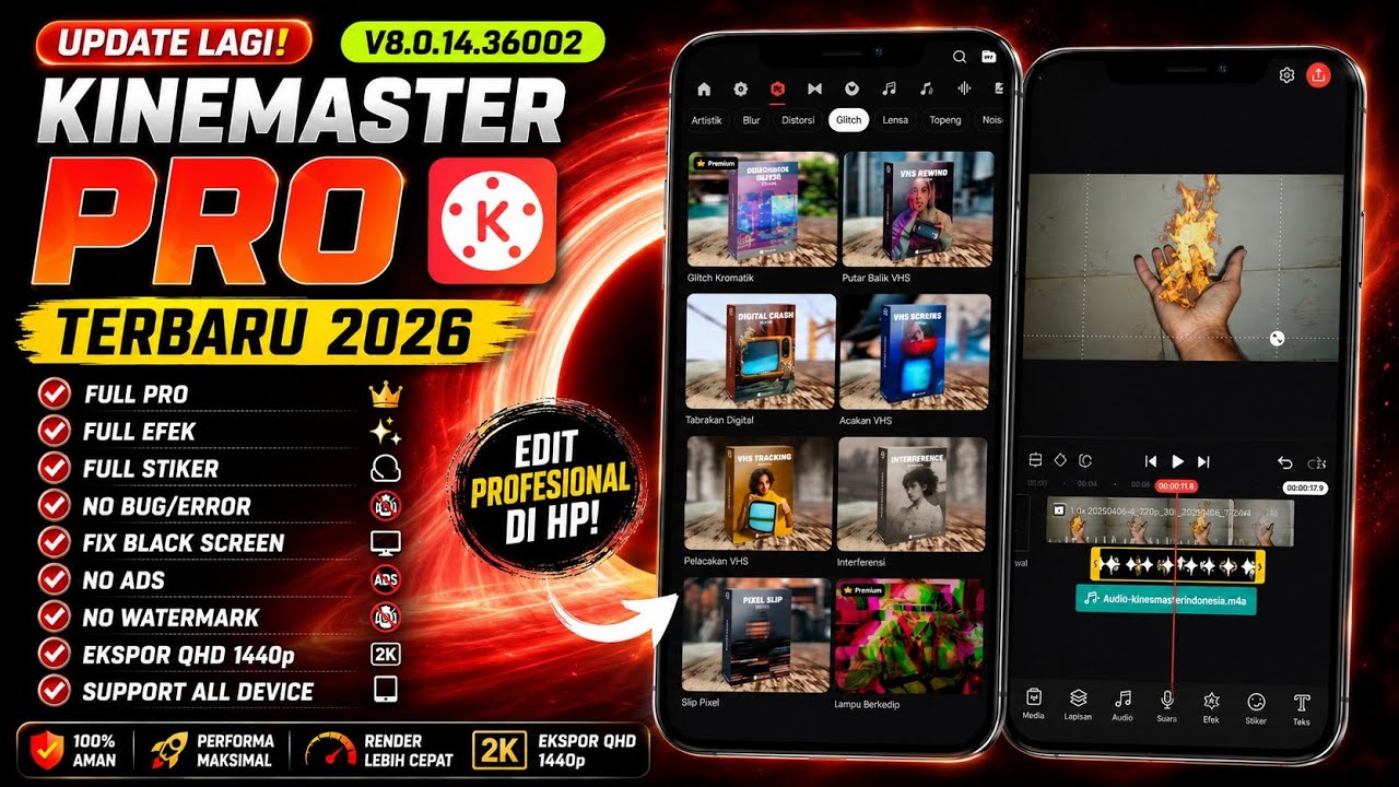 New Update!! Latest Kinemaster Mod 2026 | Kinemaster Editing | Fire Hand Effect Editing Tutorial