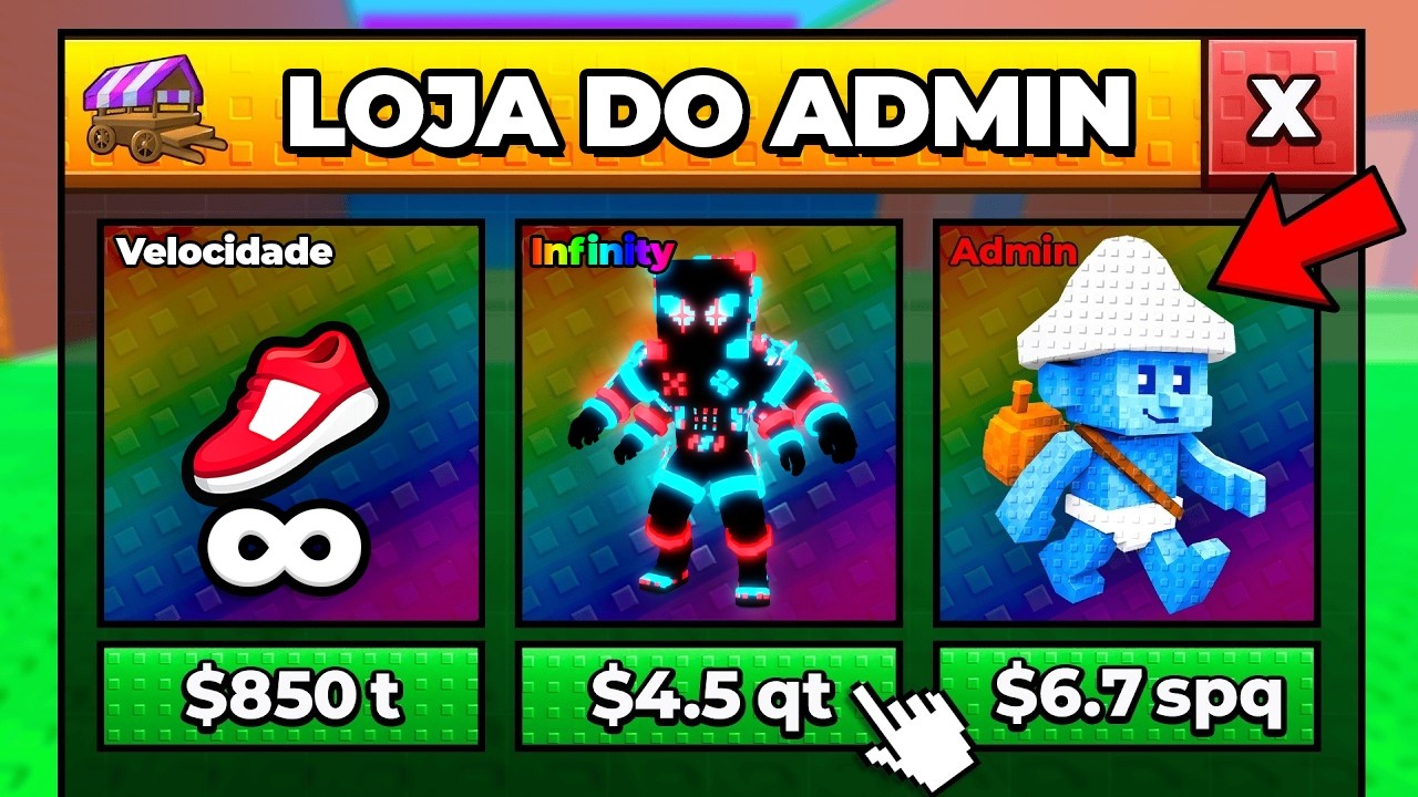 Ganhei acesso a LOJA DO ADMIN no Fuja do Tsunami para Brainrots! (Roblox)