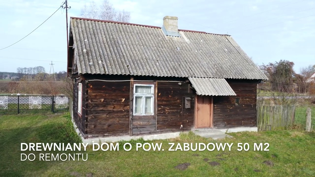 DUŻE SIEDLISKO 2,84 ha ZIEMI | DOM DREWNIANY Z LAT 50 ORAZ BUDYNKI GOSPODARCZE | Zobacz prezentację!