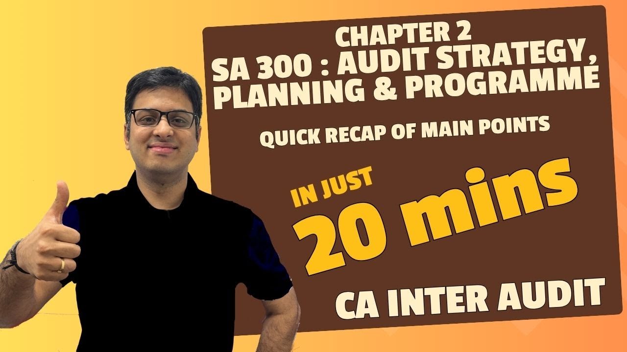 QUICK RECAP in just 20 mins of Full Ch 2 - Audit Strategy, Planning, Programme | CA Inter Audit