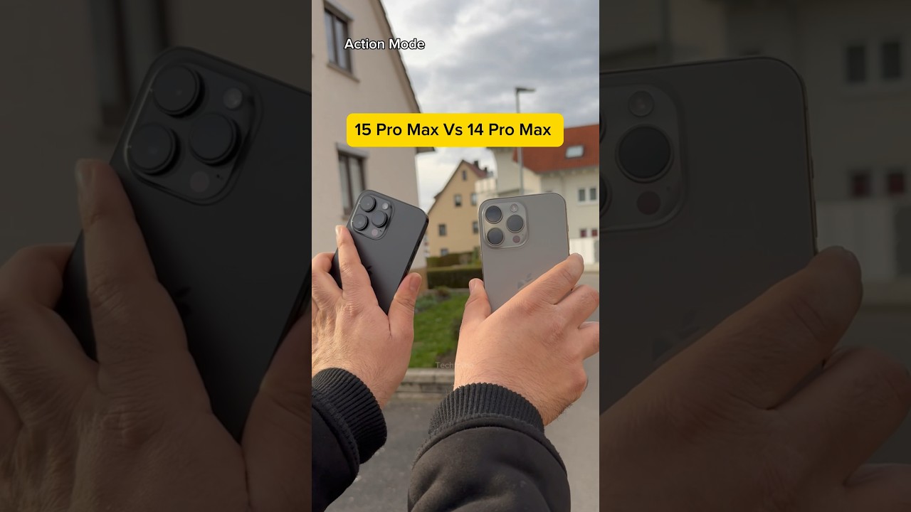 15 Pro Max Vs 14 Pro Max Action Mode #iphone #15promax #14promax