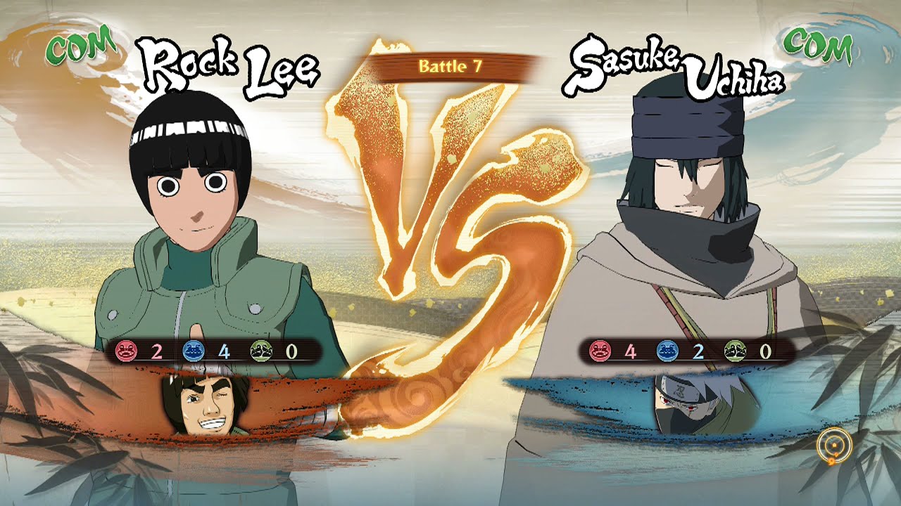 Naruto Shippuden: Ultimate Ninja Storm 4, Rock Lee & Might Guy VS Sasuke & Kakashi!