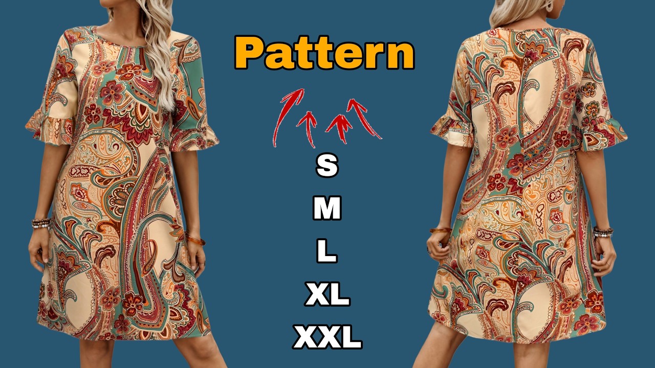 ✅️️ Sew Your Own Summer Dress with These Easy Pattern Making Steps! Available in Sizes S to XXL!