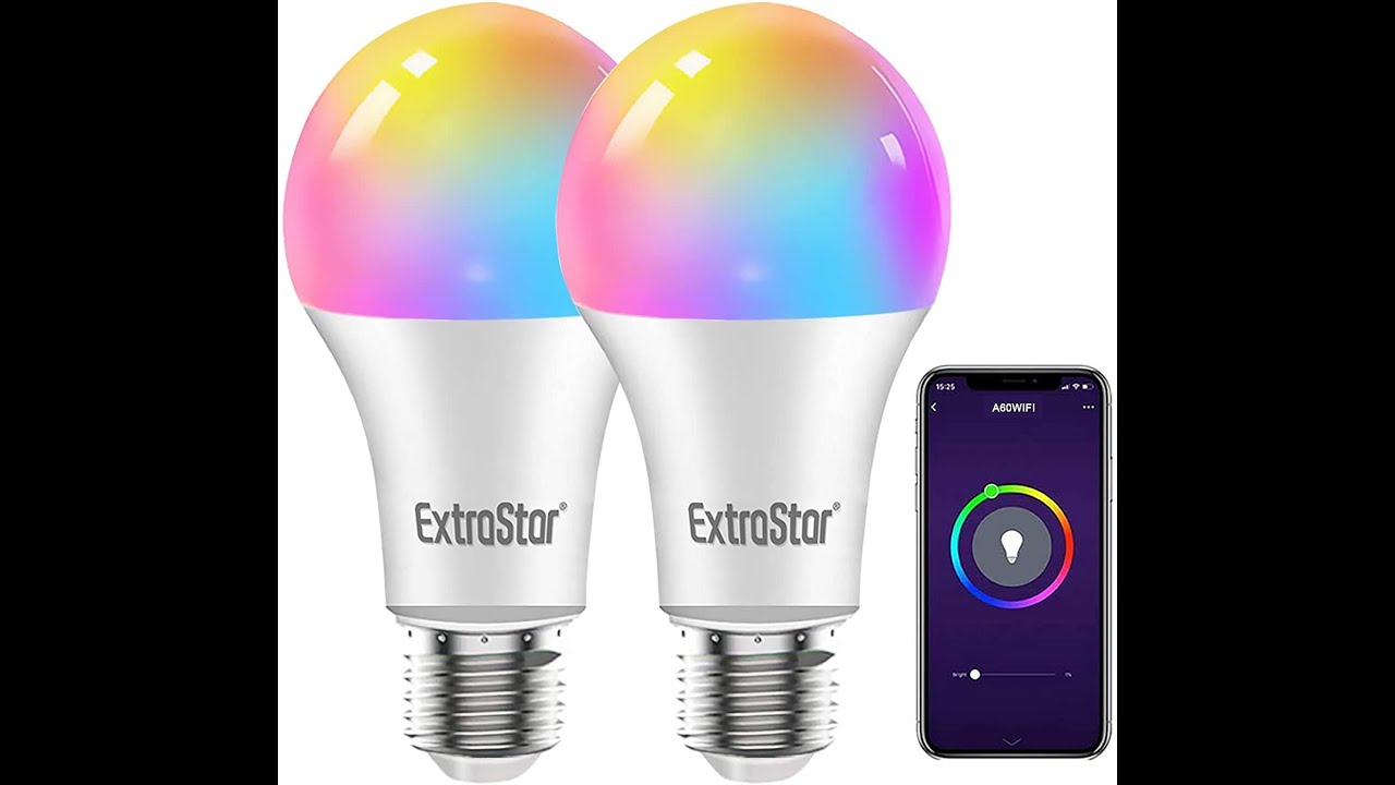 Lampadine Led E27 WiFi Smart 10W 1000Lm  Calde Fredde e 16 Milioni di Colori Alexa Google Home da 2
