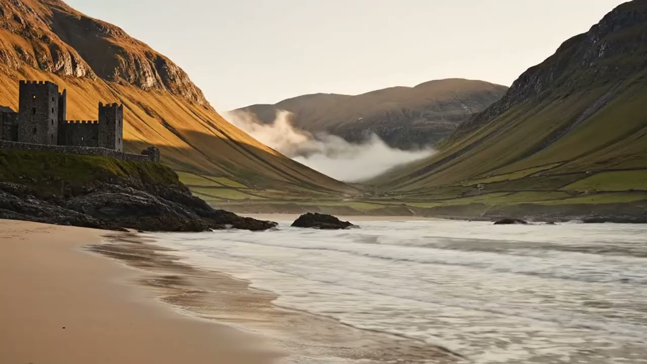 Peaceful Medieval Music | Ocean Waves | Relax, Study, Sleep